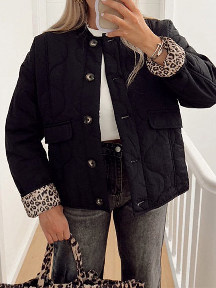 MAOXIANGSHOP 2025 Real shot - quilted button cotton clothes  New loose n fashion comfortable retro casual jacket