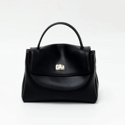 2025 Textured soft cowhide handbag summer new retro small square bag versatile fashion shoulder bag messenger women's bag women's bag