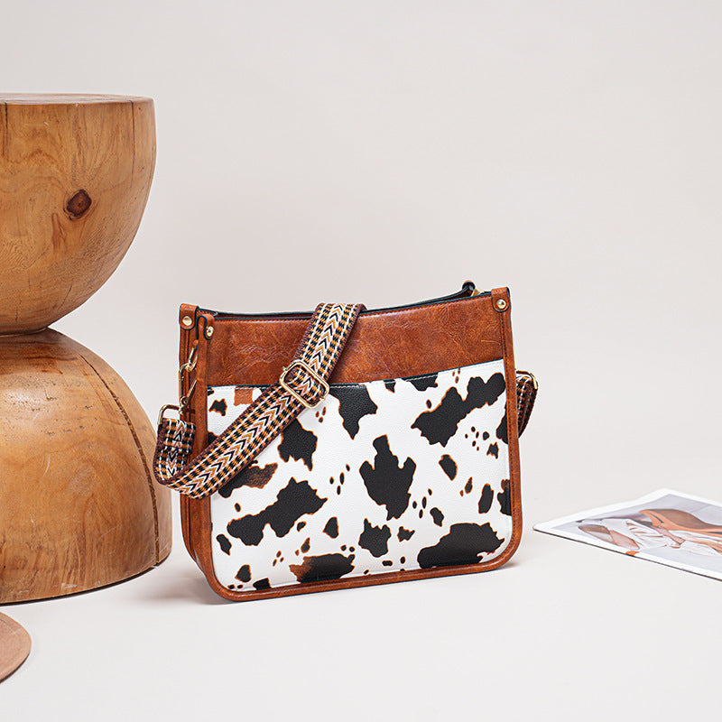 MAOXIANGSHOP Hot trade women's bag popular new 2025 fashion women's bag shoulder messenger bag leopard print large-capacity bucket bag women