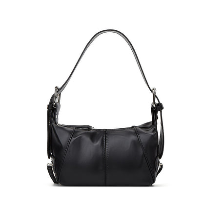MAOXIANGSHOP Cool pull girl niche design soft leather zipper single shoulder portable underarm bag retro 2025 popular new fashion