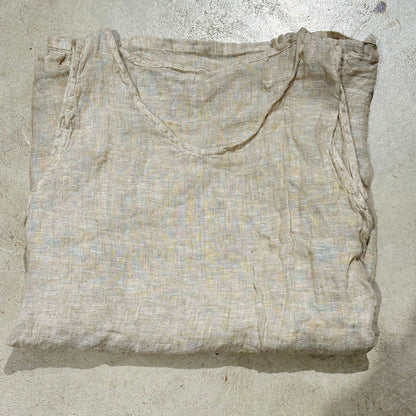 2025 250315/Xiaoyuan, spring and summer yarn-dyed linen retro literary crew neck vest