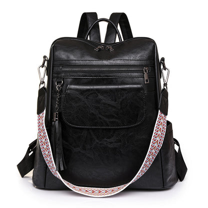 MAOXIANGSHOP 2025 new backpack women's large-capacity retro dual-purpose shoulder messenger bag casual women's backpack
