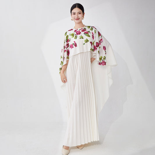 new women's clothing long dress summer high-quality temperament printing loose large-size irregular skirt