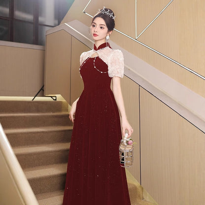 New Chinese toasting clothes 2025 new bridal wedding advanced sense engagement banquet dress dress women's red wedding dress spring and summer