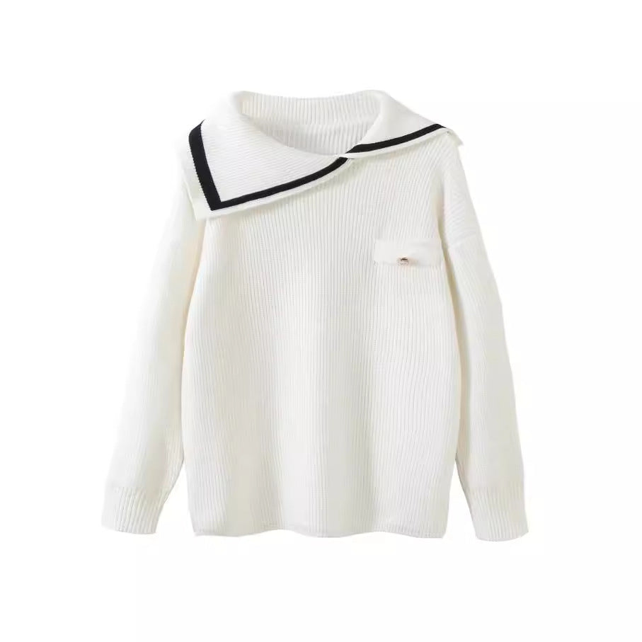 maoxiangshop pirates vs sailors drees to impress Prohibited Sweater Coat Winter Thickened Navy Collar Fashionable Sweater