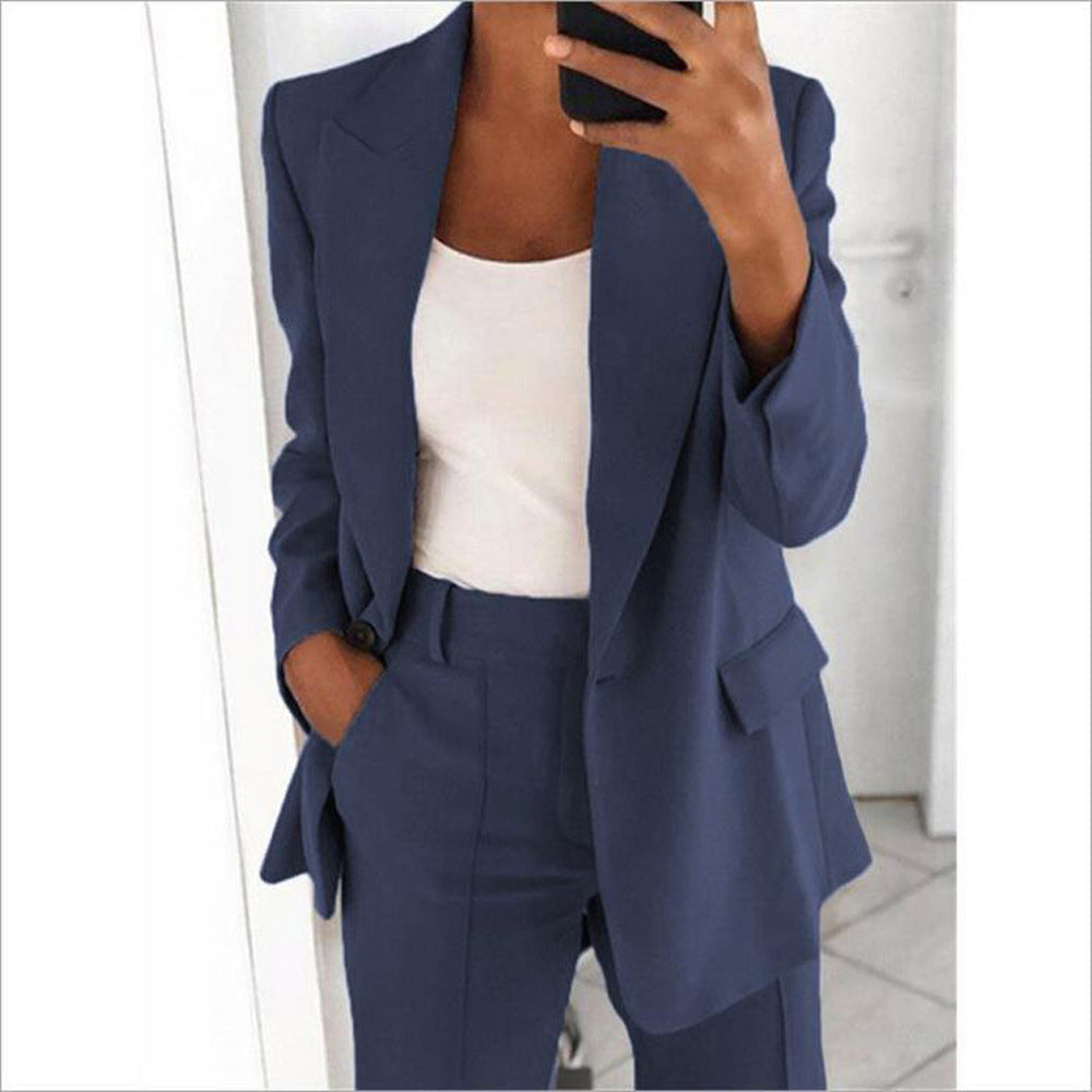 maoxiangshop-shop chuc 2024 Women's New Fashion High-End Slim Lapel Cardigan Temperament Suit Jacket Suit Women