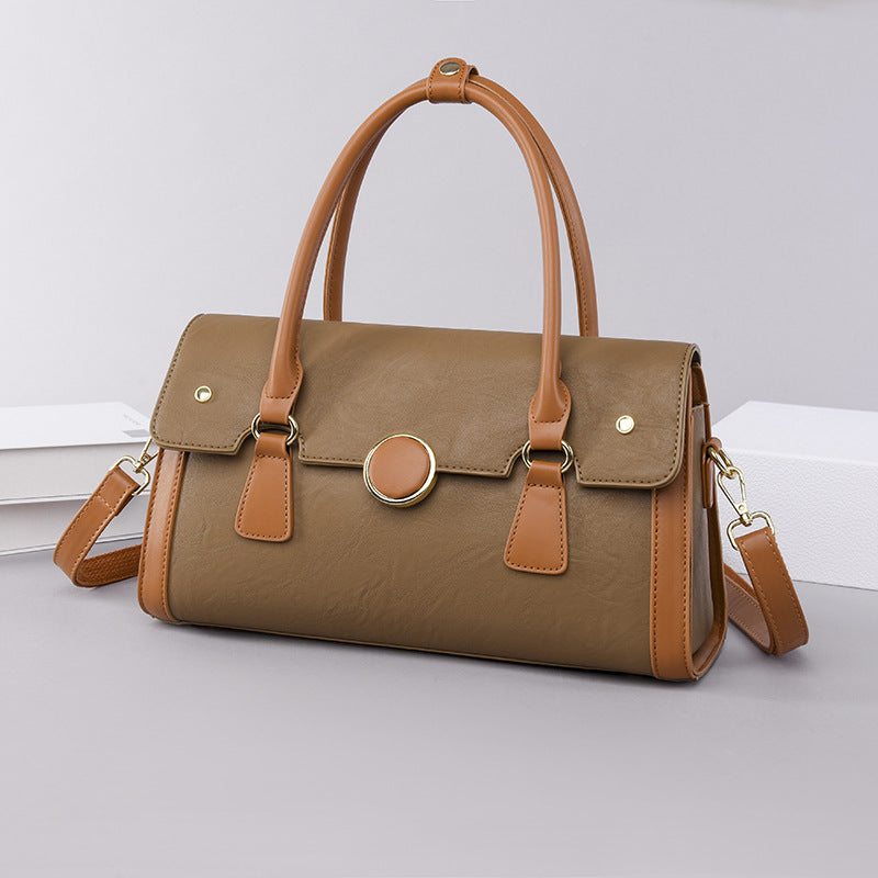 2025 women's handbag fashionable simple large-capacity commuter bag women's high-end light luxury shoulder tote bag