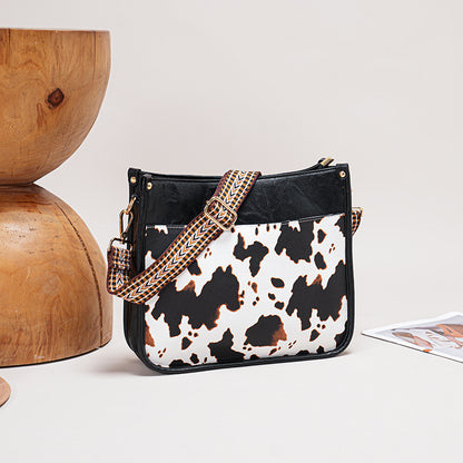 MAOXIANGSHOP Hot trade women's bag popular new 2025 fashion women's bag shoulder messenger bag leopard print large-capacity bucket bag women