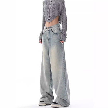 maoxiangshop-shop outfit ideas for school Ken Studio Early Autumn 2024 New Jeans Women's American Retro Design Niche Loose Wide-Leg Pants Pants