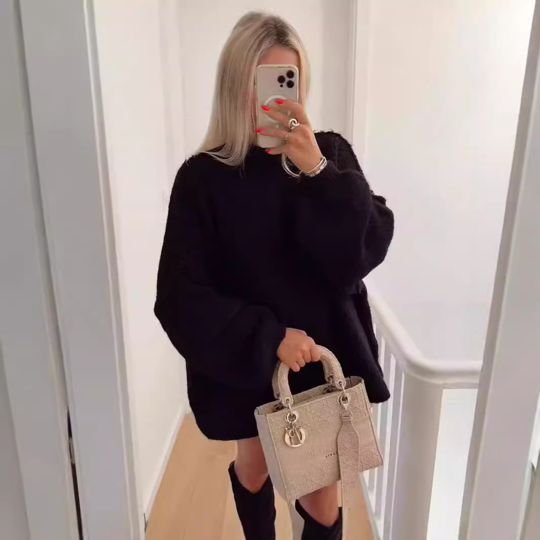 maoxiangshop fall outfits women Women's 2024 Spring and Autumn New Elegant round Neck Simple Fashion Style Thin Sweater