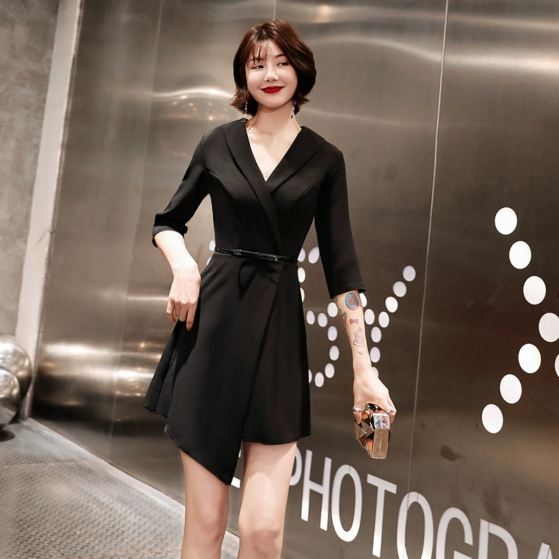 Small black evening dress skirt women's new models can usually wear banquet temperament small dress annual meeting host