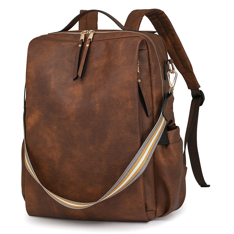 MAOXIANGSHOP 2025 New women's business bag computer bag multi-function backpack PU fashion women's bag travel function backpack