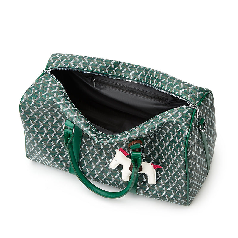 MAOXIANGSHOP Star of the same style, dog tooth travel bag, men's and women's hand luggage, messenger fitness bag, large-capacity boarding bag, travel bag.