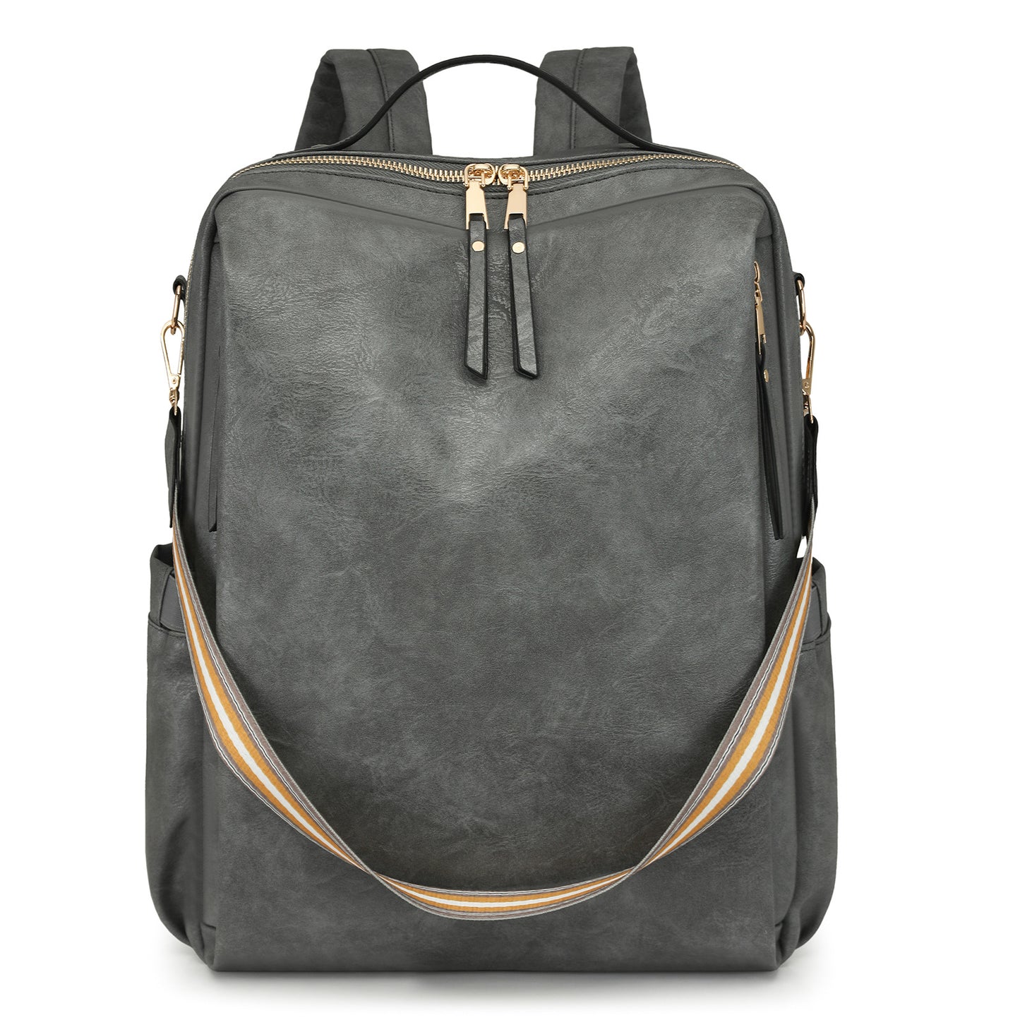 MAOXIANGSHOP 2025 New women's business bag computer bag multi-function backpack PU fashion women's bag travel function backpack