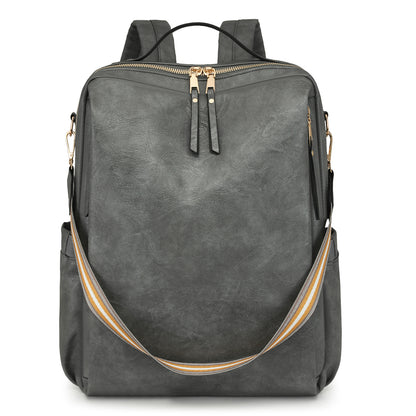 MAOXIANGSHOP 2025 New women's business bag computer bag multi-function backpack PU fashion women's bag travel function backpack