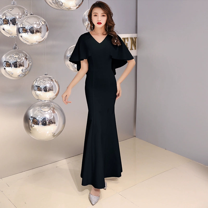White evening dress dress women  new banquet aura queen noble fishtail dress long celebrity temperament