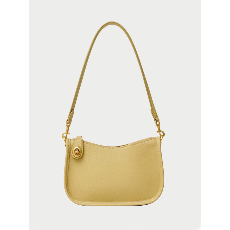 2025 Retro  armpit bag mahjong bag women's spring new trendy high-end sense versatile shoulder messenger bag baguette bag