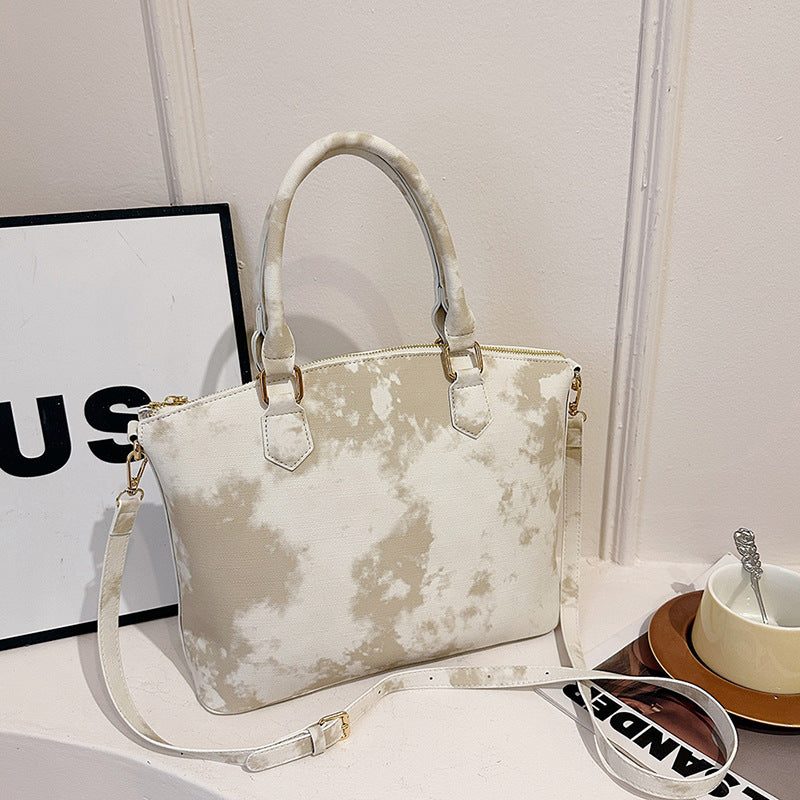 MAOXIANGSHOP 2025 popular new fashionable Popular style smudge color portable tote bag simple commuting large capacity shoulder messenger bag