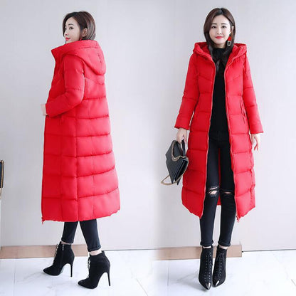 2024 winter new Korean version cotton-padded clothes women's medium and long cotton-padded clothes women's down cotton-padded clothes thickened slim-fitting cotton-padded jacket