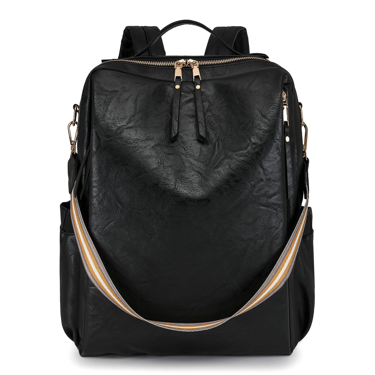 MAOXIANGSHOP 2025 New women's business bag computer bag multi-function backpack PU fashion women's bag travel function backpack