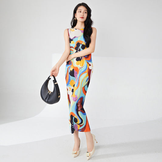 dress summer women's new sleeveless bottoming skirt temperament elegant hip skirt fashionable versatile one-step long dress