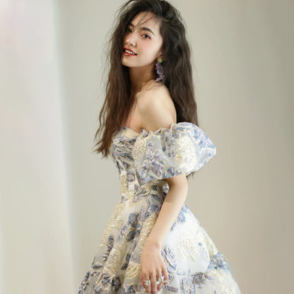 Style evening dress women's 2025 new temperament banquet adult host light luxury niche New dress graduation