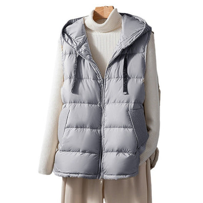 maoxiangshop-shop 2024 fall fashion trends Lightweight down Vest Women's Autumn and Winter Thin Outer Wear Korean Style Slimming White Duck down Sleeveless down Jacket Vest