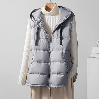 maoxiangshop-shop 2024 fall fashion trends Lightweight down Vest Women's Autumn and Winter Thin Outer Wear Korean Style Slimming White Duck down Sleeveless down Jacket Vest