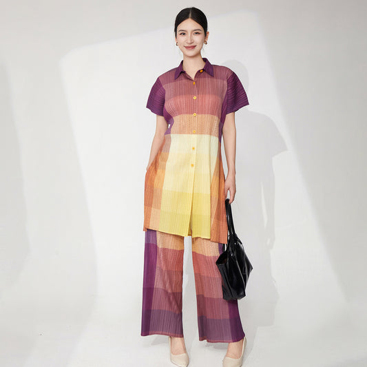 counter quality fashion suit women's summer new commuting versatile high sense fashion temperament two-piece set trendy