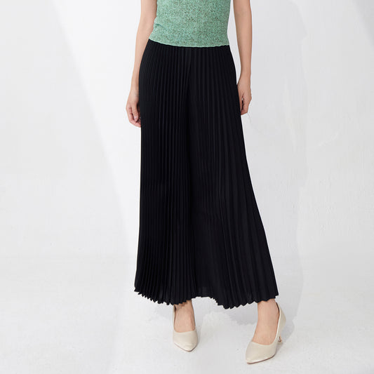 pants women's wide-leg pants lazy wind pendant, elastic waist loose casual temperament versatile long pants group