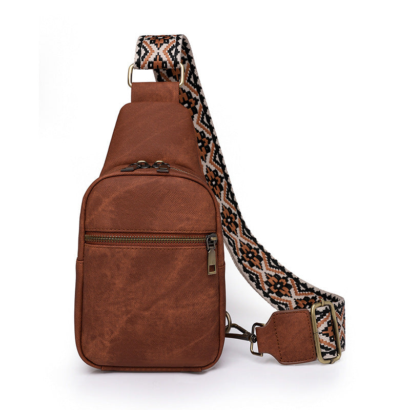MAOXIANGSHOP 2025 retro small satchel women's fanny pack women's trendy fashion women's breast bag leisure outdoor travel messenger bag wholesale