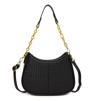 2025 Shoulder bag New woven chain Underarm bag Autumn and winter women's high-end messenger bag Casual daily commuter women's bag