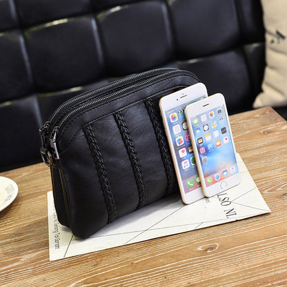 MAOXIANGSHOP Handbag Women's popular New Fashion Women's Soft Leather Bag Crossbody Small Bag Edition Girl Shoulder Crossbody Bag