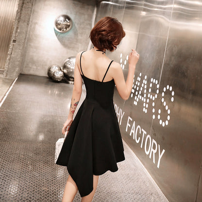 Black  dress dress, female banquet fairy dress, usually can be worn to show thin temperament, noble and simple socialite