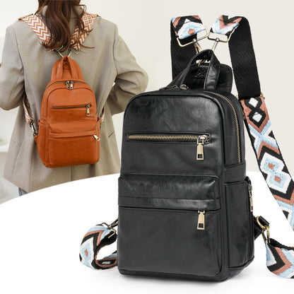 MAOXIANGSHOP 2025 popular new women's backpack, 2025 retro fashion women's bag,  hot-selling commuter breast bag, backpack.