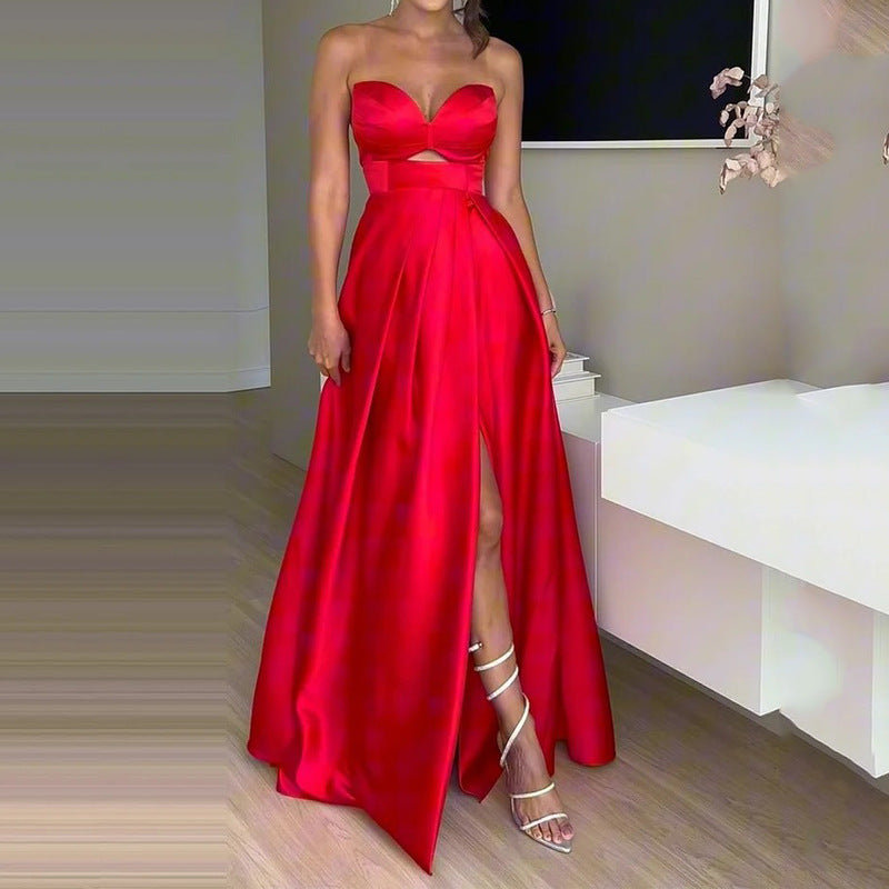 maoxiangshop movie premiere dress to impress 2024 Women's Autumn New Sleeveless Sling Solid Color Hollow out Dress