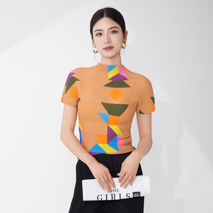 short-sleeved T-shirt women's summer new versatile simple basic slim-fitting pullover temperament versatile top