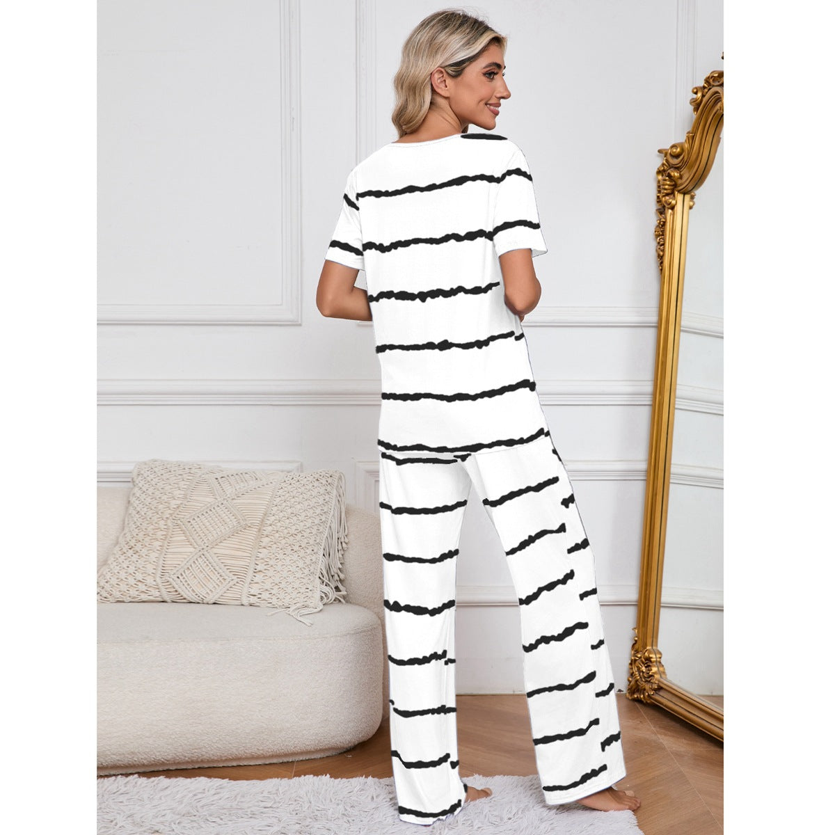 MAOXIANGSHOP 2025The real auction is in stock, spring and summer new 2025 women's clothing,   two-piece set, loungewear, trousers, pajamas set.