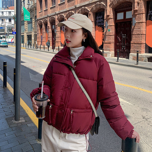 2024 down cotton-padded jacket for women's short autumn and winter cotton-padded jacket for small students Korean version of loose new cotton-padded jacket