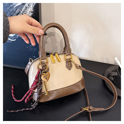 MAOXIANGSHOP 2025 bags fashion popular patent leather glossy shell bag women's niche texture women's handbag ins messenger bag