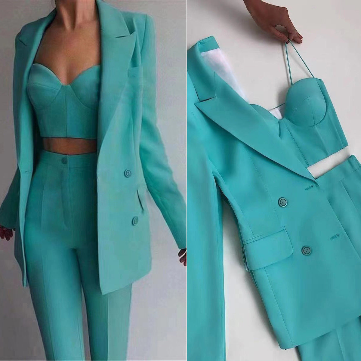 maoxiangshop dress to impress outfits 2024 New High Quality Casual Temperament Commuter Fashion Professional Women's Suit plus Bra Pants Suit