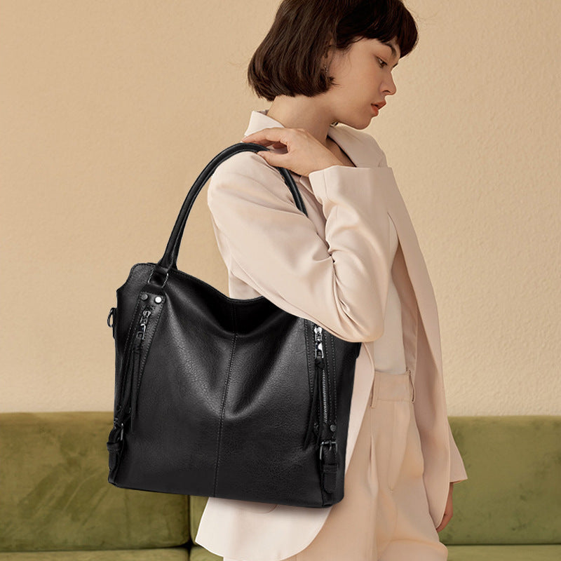 MAOXIANGSHOP popular New Women's Bag 2025 Large Bag Hot Trade Portable Tote Bag Soft Leather Large Capacity Shoulder Crossbody Women's Bag