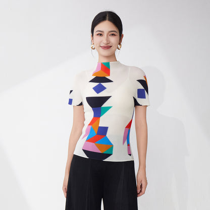 short-sleeved T-shirt women's summer new versatile simple basic slim-fitting pullover temperament versatile top