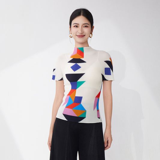 short-sleeved T-shirt women's summer new versatile simple basic slim-fitting pullover temperament versatile top