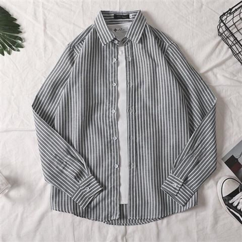maoxiangshop-shop men fall outfits casual Colorful Plaid Couple Plaid Shirt Coat Long-Sleeved Shirt Youth Korean Casual Student Handsome Men's Shirt