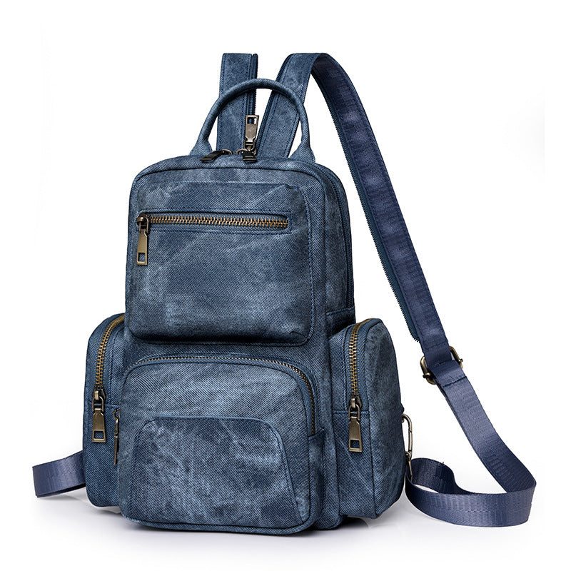 MAOXIANGSHOP 2025 women's bags retro PU small backpacks outdoor leisure travel breast bags women's new dual-purpose women's backpacks