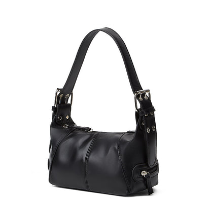 MAOXIANGSHOP Cool pull girl niche design soft leather zipper single shoulder portable underarm bag retro 2025 popular new fashion