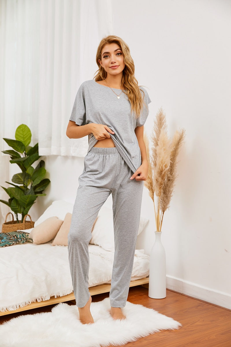MAOXIANGSHOP 2025 new 2025  wish loose T-shirt trousers large size casual loungewear pajamas set, women