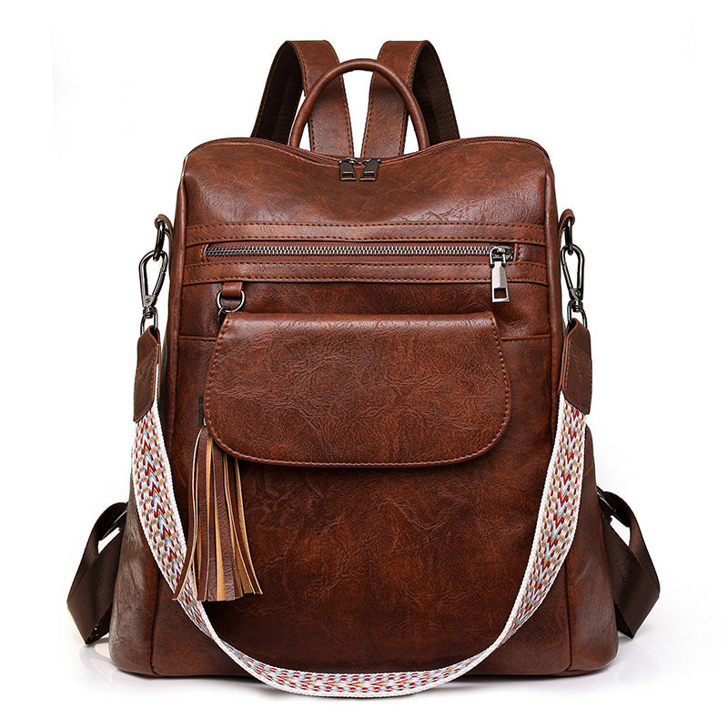 MAOXIANGSHOP 2025 new backpack women's large-capacity retro dual-purpose shoulder messenger bag casual women's backpack
