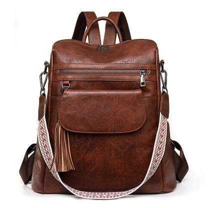MAOXIANGSHOP 2025 new backpack women's large-capacity retro dual-purpose shoulder messenger bag casual women's backpack